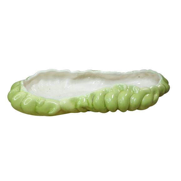 Vintage Royal Haeger Embossed Green Swirl Pattern Planter Embosed R371 USA - Picture 1 of 7